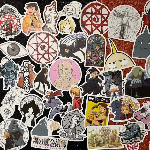 Accessories - ❤️ 5/$18 Set of 50pc full metal alchemist waterproof stickers